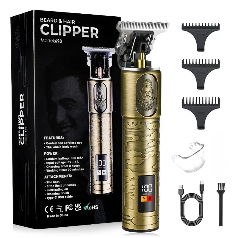 Новинка электрический триммер для волос RESUXI LK-698 машинка стрижки перезаряжаемая