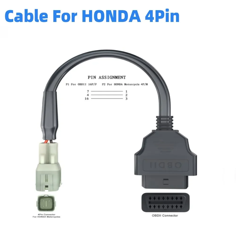 

Переходник OBD 4 конт./16 конт. OBD для мотоциклов, для Suzuki, HONDA 4 конт., kтм 6 конт.