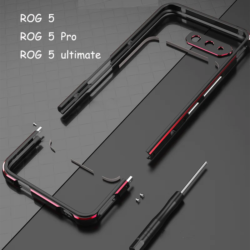 

New Arrival Aluminum Metal Bumper Case For ASUS ROG Phone 5 Pro Ultimate ZS673KS Border Cover Case Lens Carmera+Frame Protector