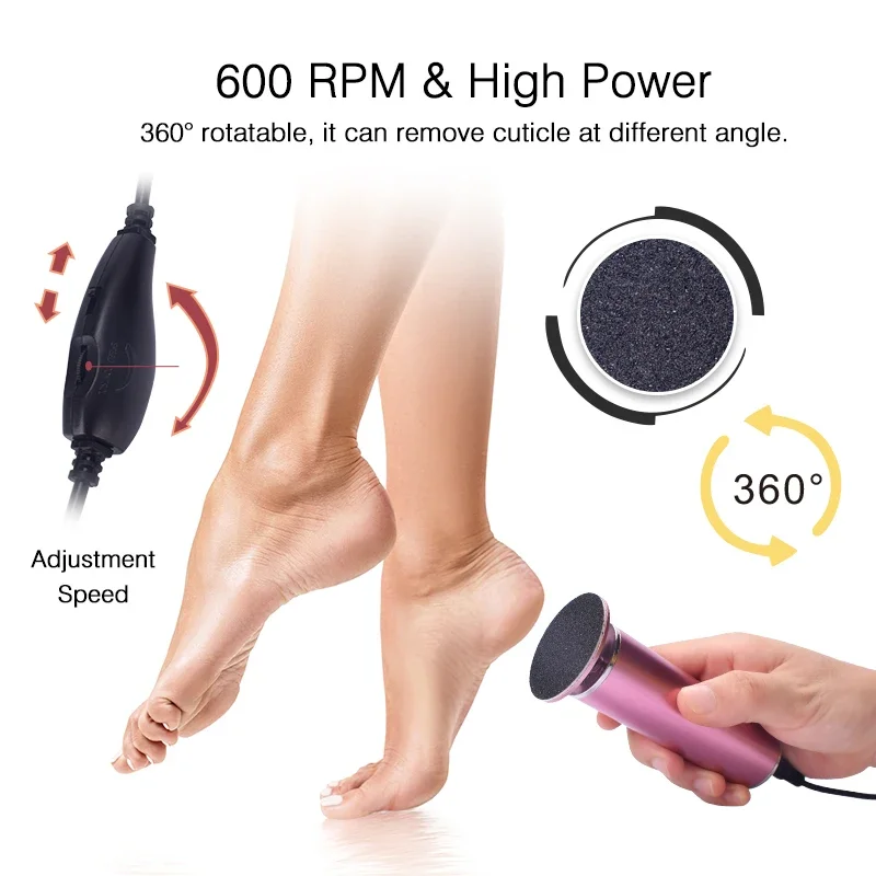 

Electric Pedicure Tools Foot Care File Leg Heels Remove Dead Skin Callus Remover Feet Clean Care Machine & Replacement Sandpaper