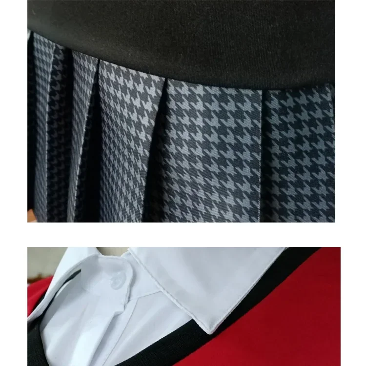 Аниме Ikishima Midari женщина косплей Kakegurui JK униформа костюм комплект рубашка + жилет