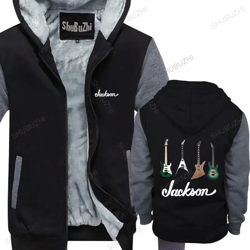 

warm coat men fleece hoody Jackson Guitar men winter sweatshirt drop shipping fleece hoody male warm coat