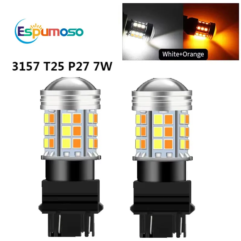 

Светодиодная Лампа Switchback T20 7443 W21/5W, Двухцветная, T25 3157 DRL 1157 BAY15D P21/5W, Автоматическая, 12В