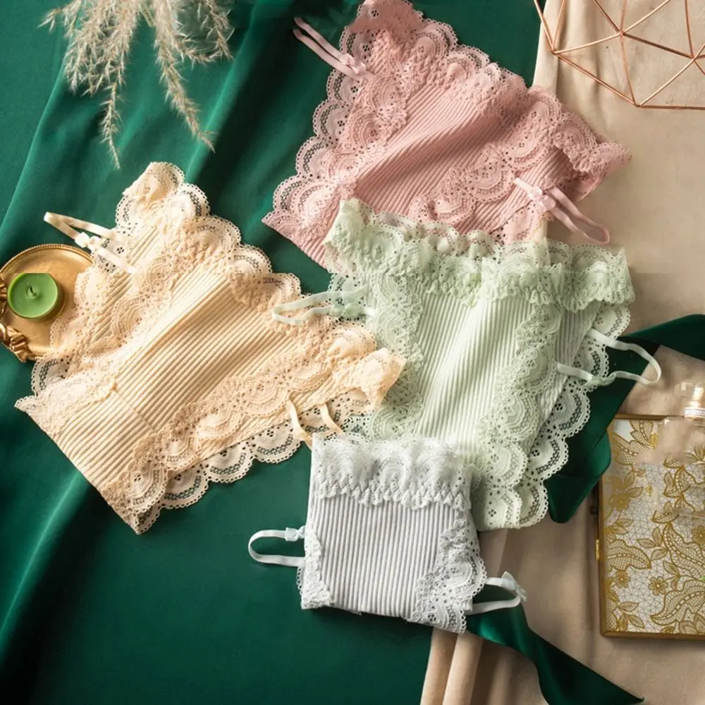 

Women Sweet Bow Lace Solid Color Panties Girl Cotton Underwear Fashion Thread Briefs Breathable Low Waist Underpants Lingerie