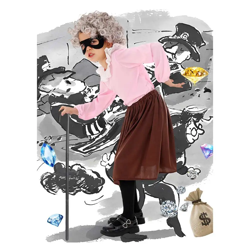 Детский карнавальный костюм Gangsta Babny детская рубашка для бабушки на сцене с юбкой