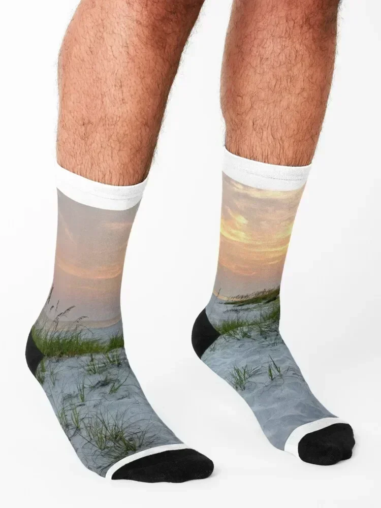 Langdon Beach Sunset 8 — Pensacola Florida Носки Happy Aesthetic милые детские носки для гольфа мальчиков