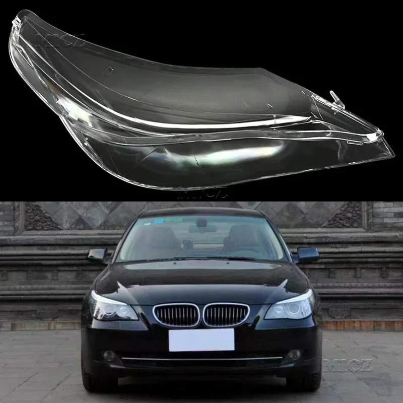 Для BMW E60 E61 2003-2010 правый левый 2x линзы для фар автомобиля стеклянная крышка абажур