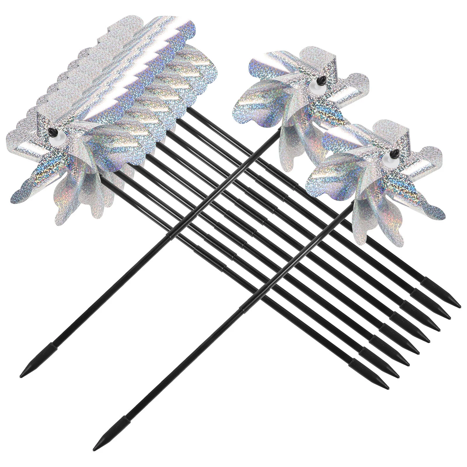 

10 Pcs Accessories Rotating Windmill Outdoor Spinners Reflective Bird Deterrent Plastic Pinwheel Garden Decorative