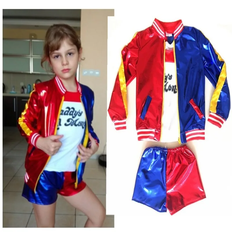 Hrley Quinn косплей костюм отряд самоубийц COS наряды Хэллоуин для девочек ролевых игр