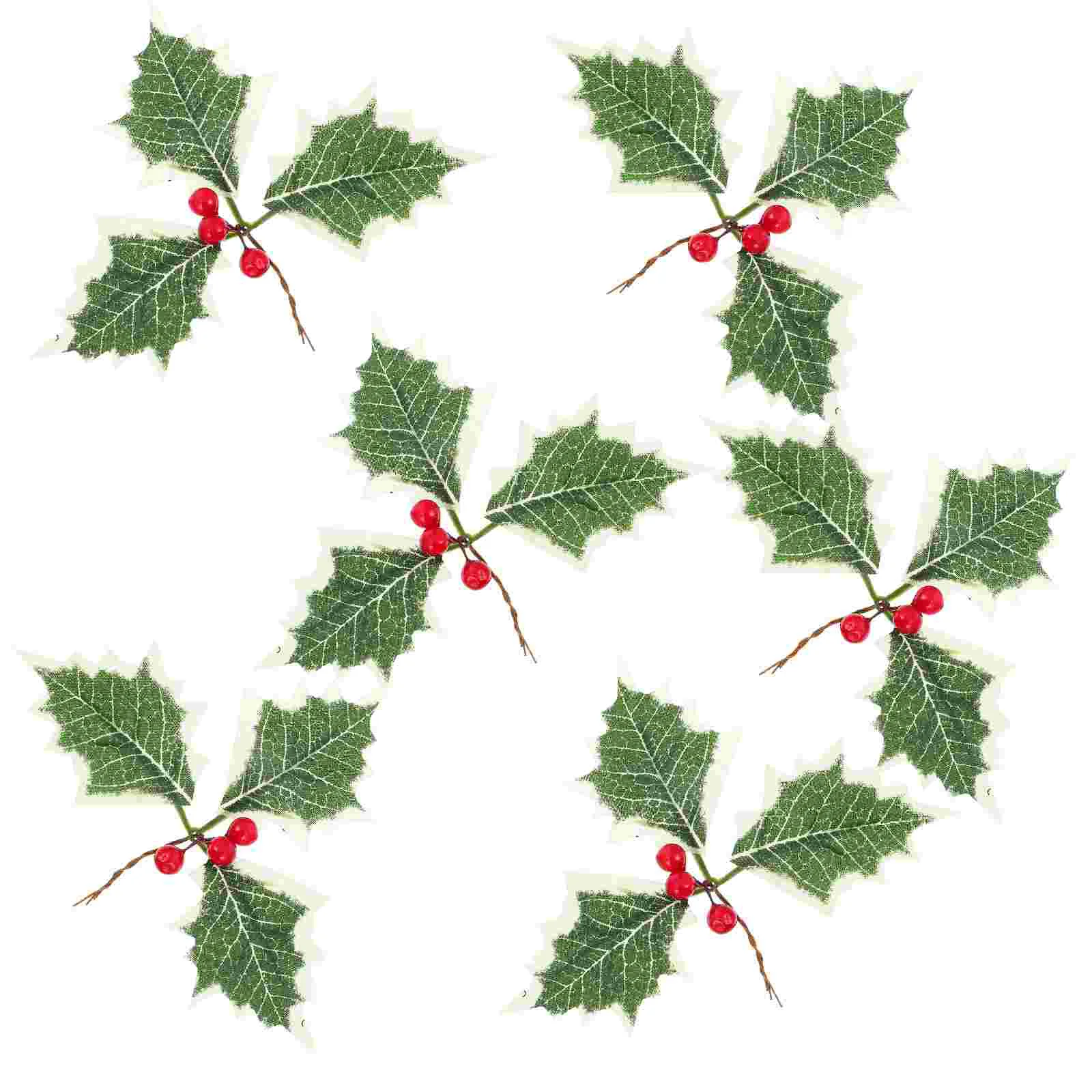 

Artificial Red Berry Stems Picks: Christmas Berries Pinecone Branches 6pcs Red Berries Picks for Christmas Tree DIY Crafts