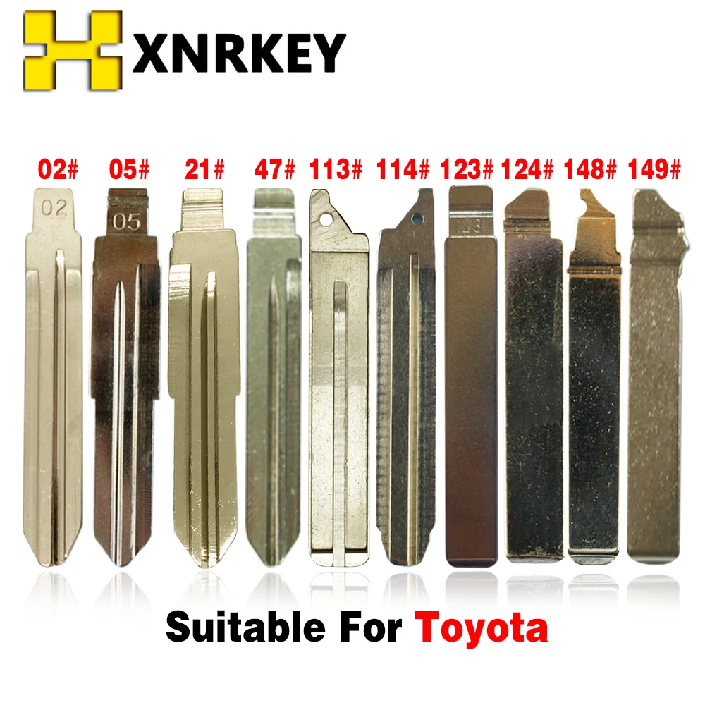 

XNRKEY Flip Remote Key Blade Blank for Toyota Camry Corolla Highlander Vios Scion #25 #21 #47 #113 #114 #123 #124 #148 #149