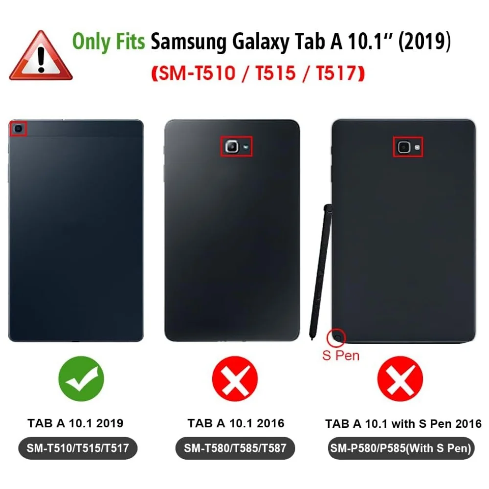 Фото Чехол Teclado для планшета Samsung Galaxy Tab A 10,1 2019, SM-T510 T515, съемный магнитный чехол с клавиатурой для Galaxy Tab A 10,1 2019 №2