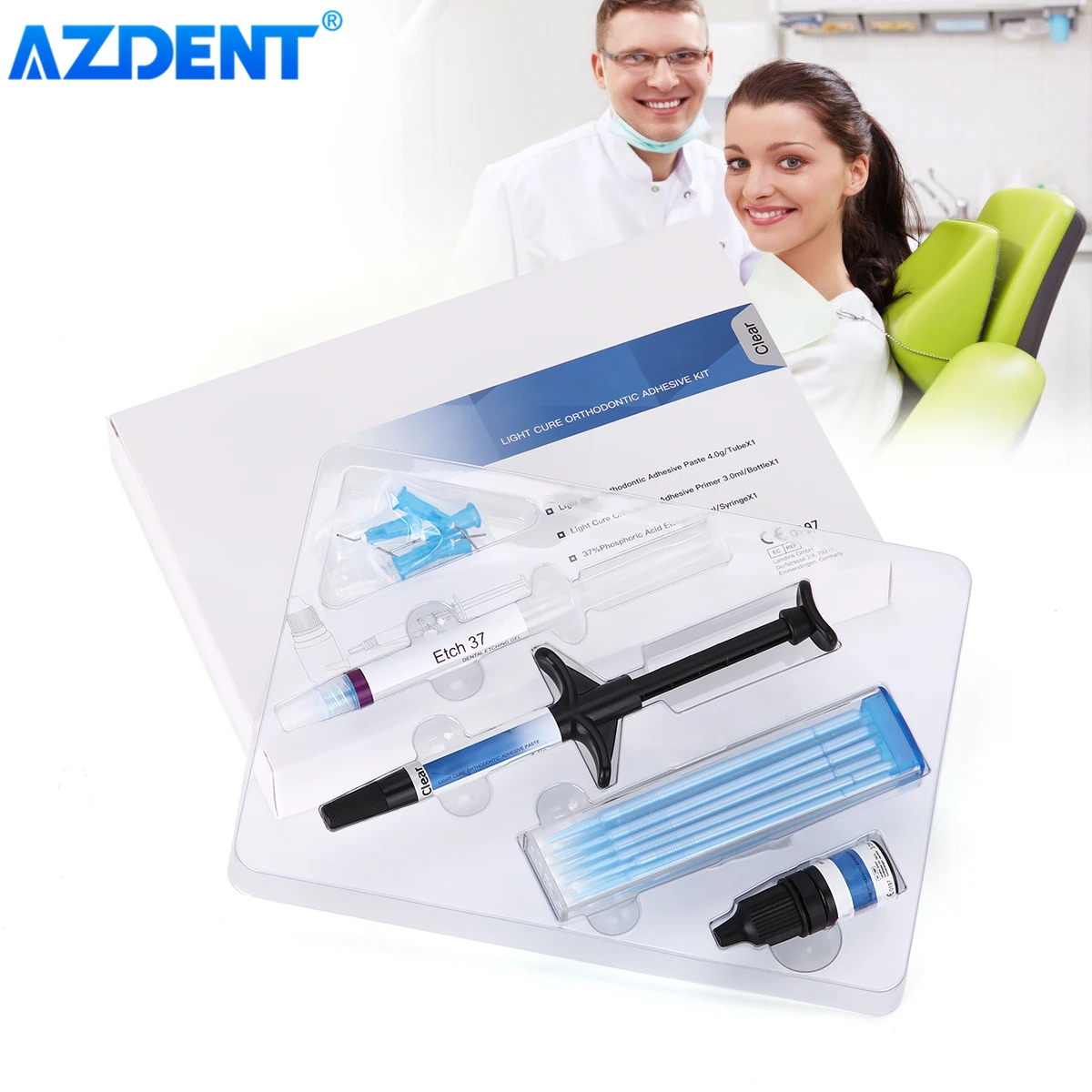 Набор стоматологических ортодонтических клейких материалов AZDENT для крепления
