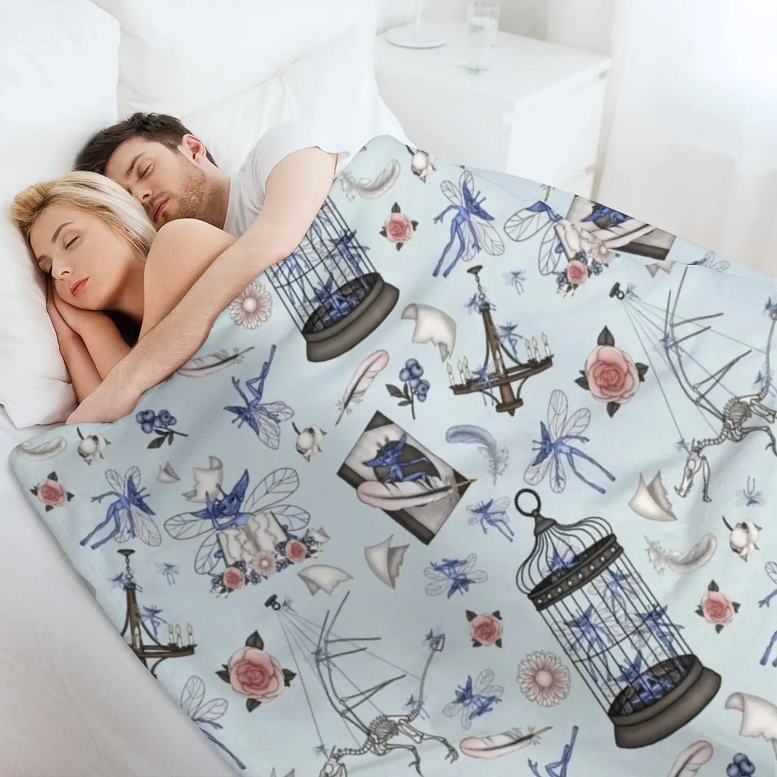 Одеяло Cornish Pixies среда для декоративных одеял волос на диване
