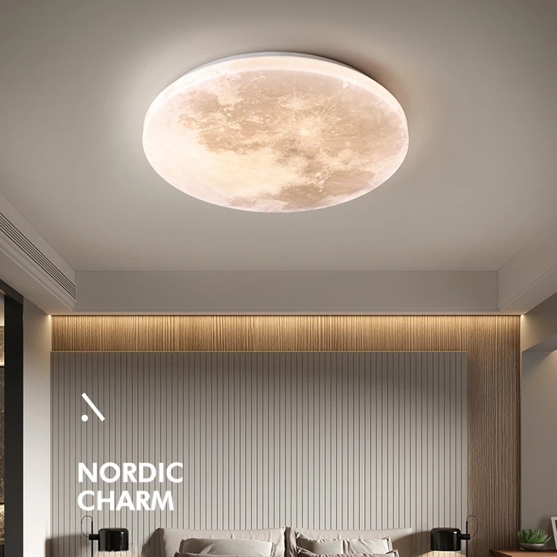 

Moon Ceiling Lights Nordic Study Bedroom Lamp Modern Minimalist Living Room Lamp Loft Decor Cloakroom Aisle Corridor led lights