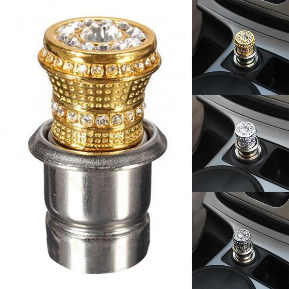 

Stylish Bling Car Universal Faux Crystal Cigarette Lighter Heater Auto Decor