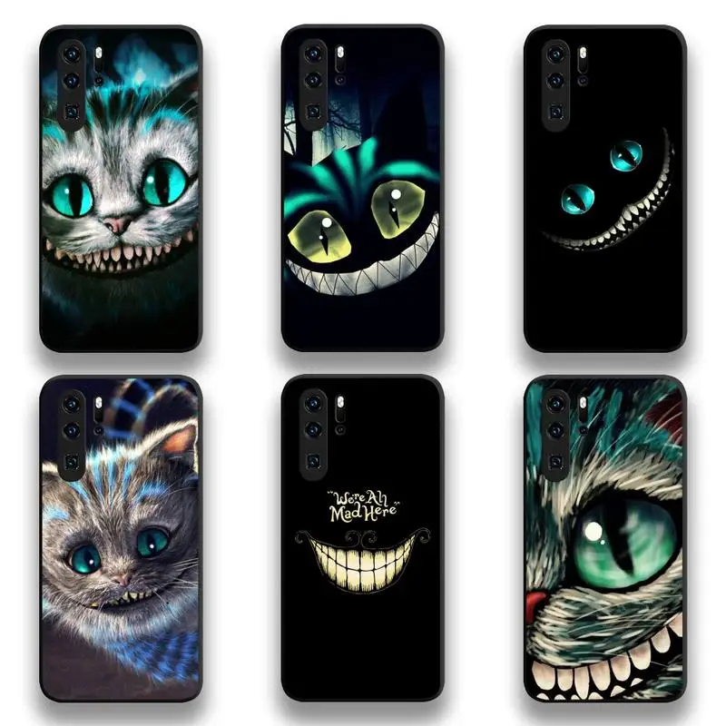 

Alice in Wonderland Cheshire Cat Phone Case For Huawei P20 P30 P40 lite E Pro Mate 40 30 20 Pro P Smart 2020