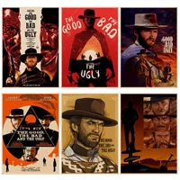 the good the bad and the ugly classic movie classic vintage posters kraft paper vintage poster wall art painting wall decor