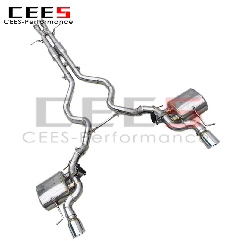 Фото Выхлопная система CEES с клапанами для Land Rover Range Rover Sport SE V6 3.0T 2013+ Supersport X Pipes, резонаторная средняя труба, глушитель №3