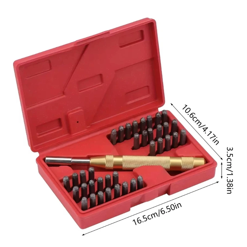 Набор штампов для штамповки цифр и букв 38 шт. инструмент тиснения кожи 3 мм B03D