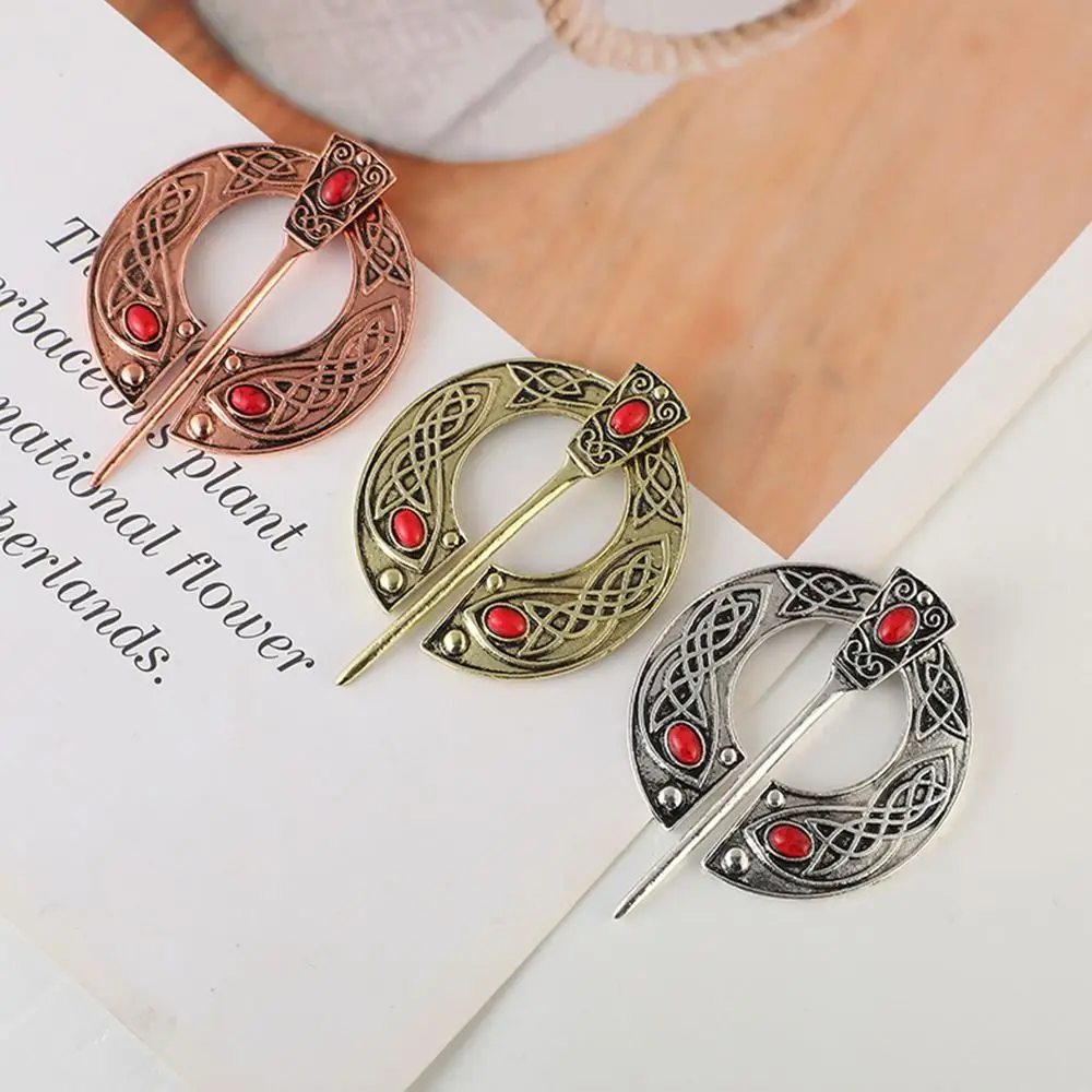 

Accessories Collar Clip Pins Penannular Cloak Pin Viking Style Brooch Women Shawl Pin Korean Jewelry Accessories