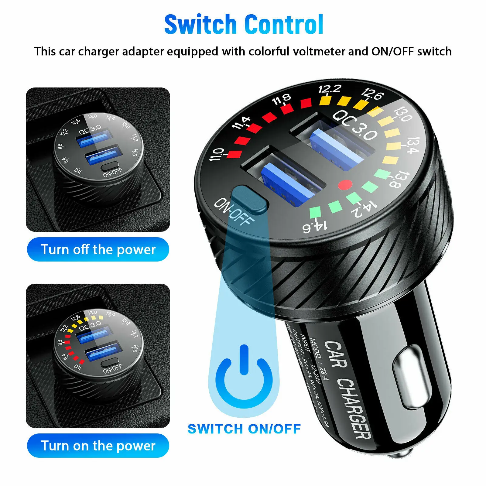 

Адаптер питания для быстрой зарядки с двумя USB-портами, 36 Вт