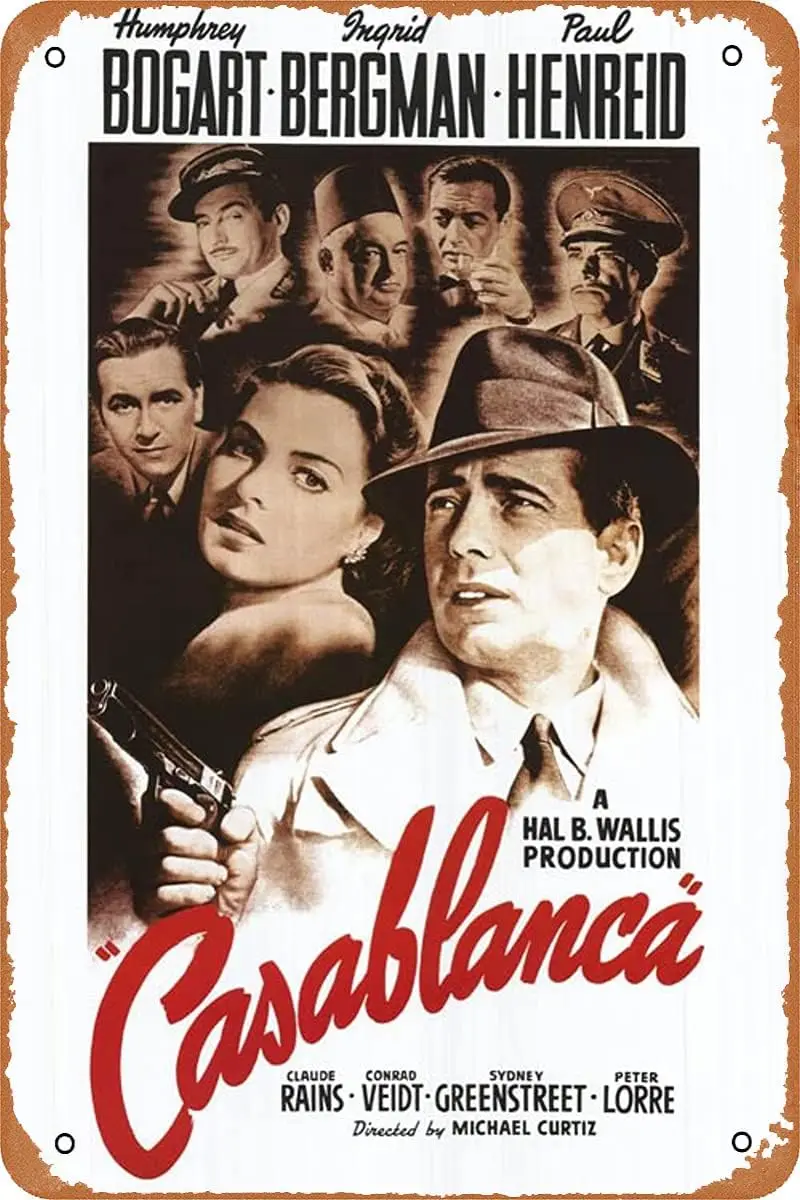 Металлическая вывеска Casablanca (1942)