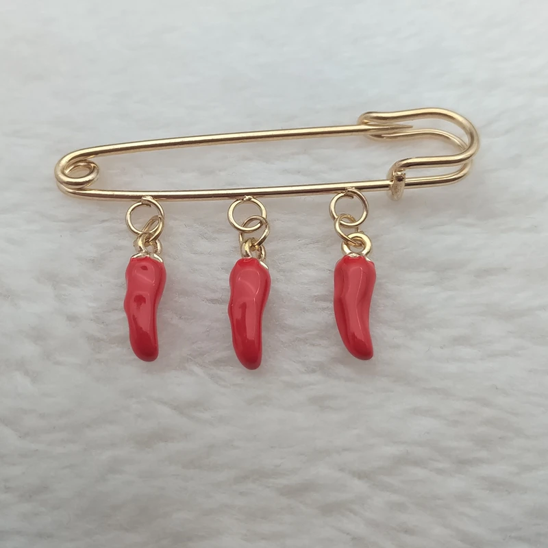 Женская Брошь в виде красного перца модная металлическая эмалированная брошь