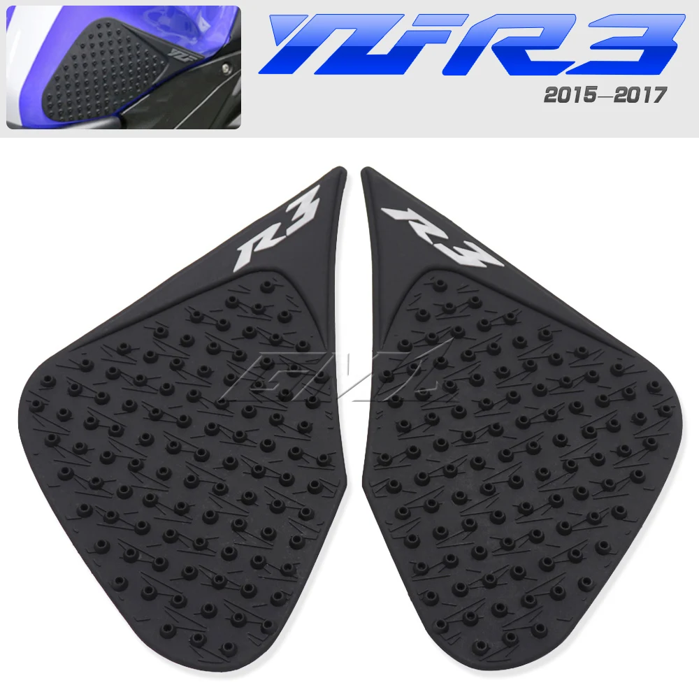 

For Yamaha YZF R3 2015-2017 Motorcycle Tank Pad Gas Tank Traction Pads Fuel Tank Knee Antiskid Side Stickers Protector Decal
