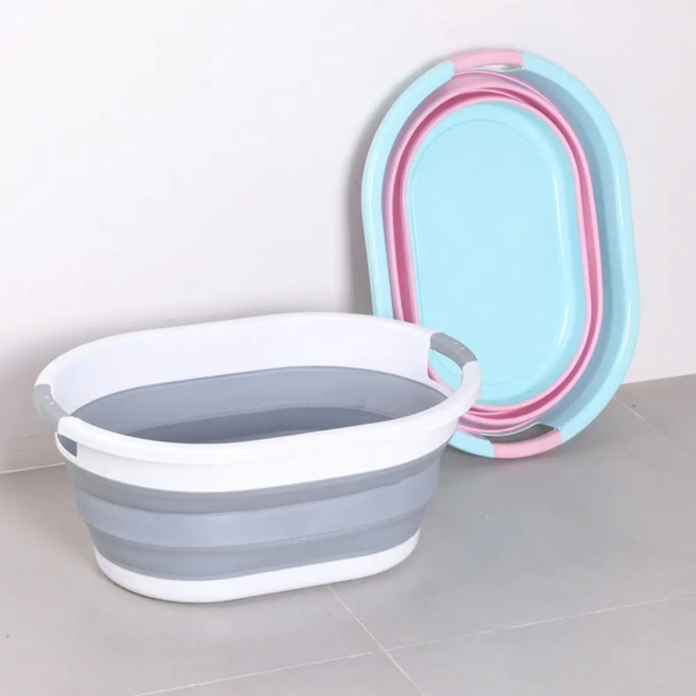 

Plastic Bathroom Outdoor Space Saving Foldable Folding Bucket Portable Bathtubs Home Storage Laundry Baskets