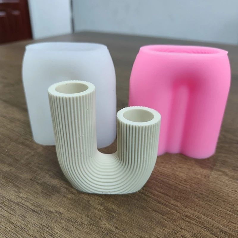 

U-shaped Flower Vase Mold Table Ornament Mold Candle Holder Epoxy Resin Mold