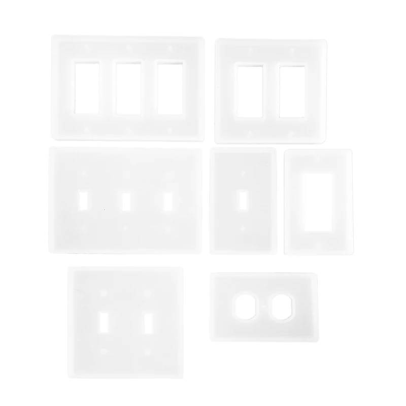 

7 Styles USB Socket Panel Light Switch Cover Silicone Mould DIY Crafts Casting Tool Crystal Epoxy Resin Mold
