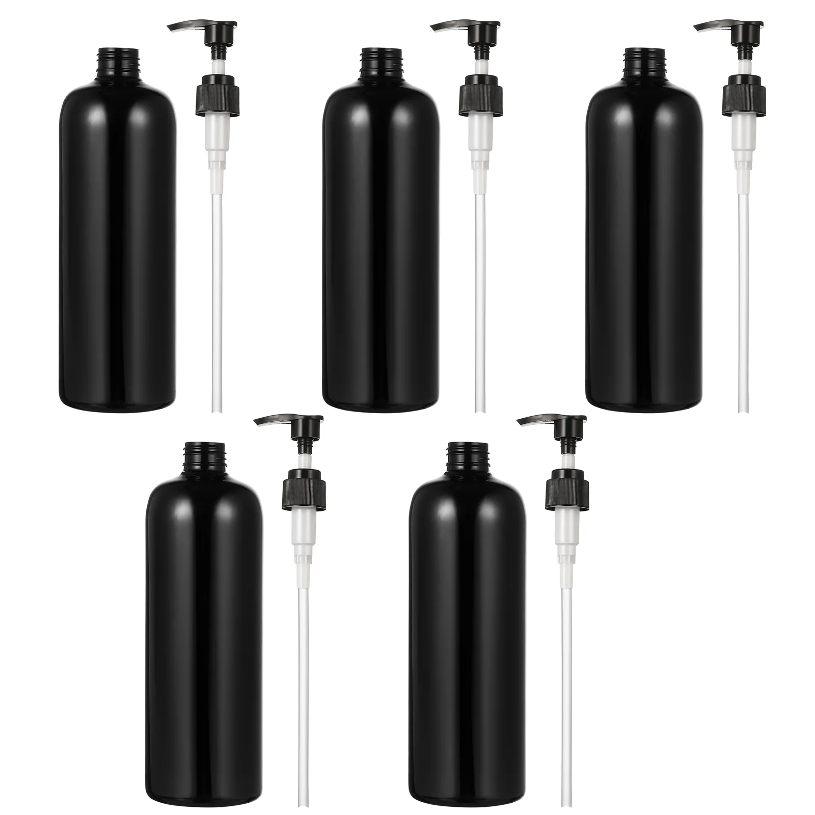 

5 Pcs Storage Bottles Durable Plastic Hand Press Soap Bottles Pump Bottles for Bathroom Kitchen