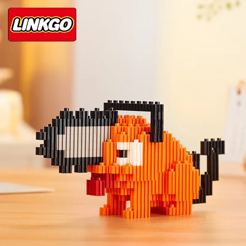 Linkgo бензопила человек микро строительные блоки Pochita Denji DIY собранное соединение