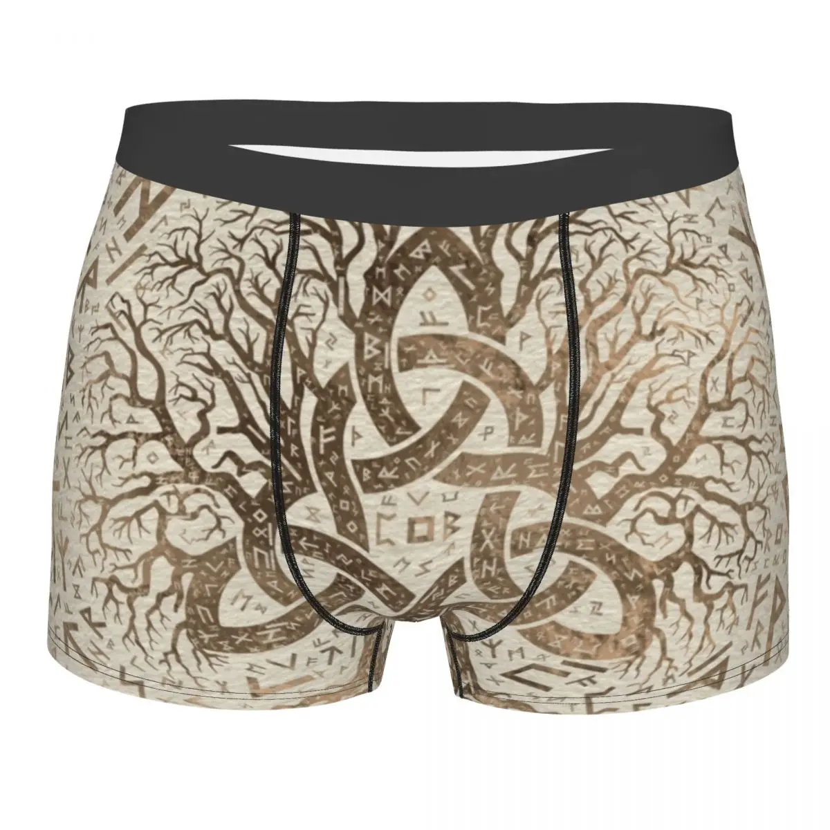 

Boxer Shorts Panties Briefs Man Tree Of Life With Triquetra Futhark Viking Underwear Polyester Underpants for Male Plus Size