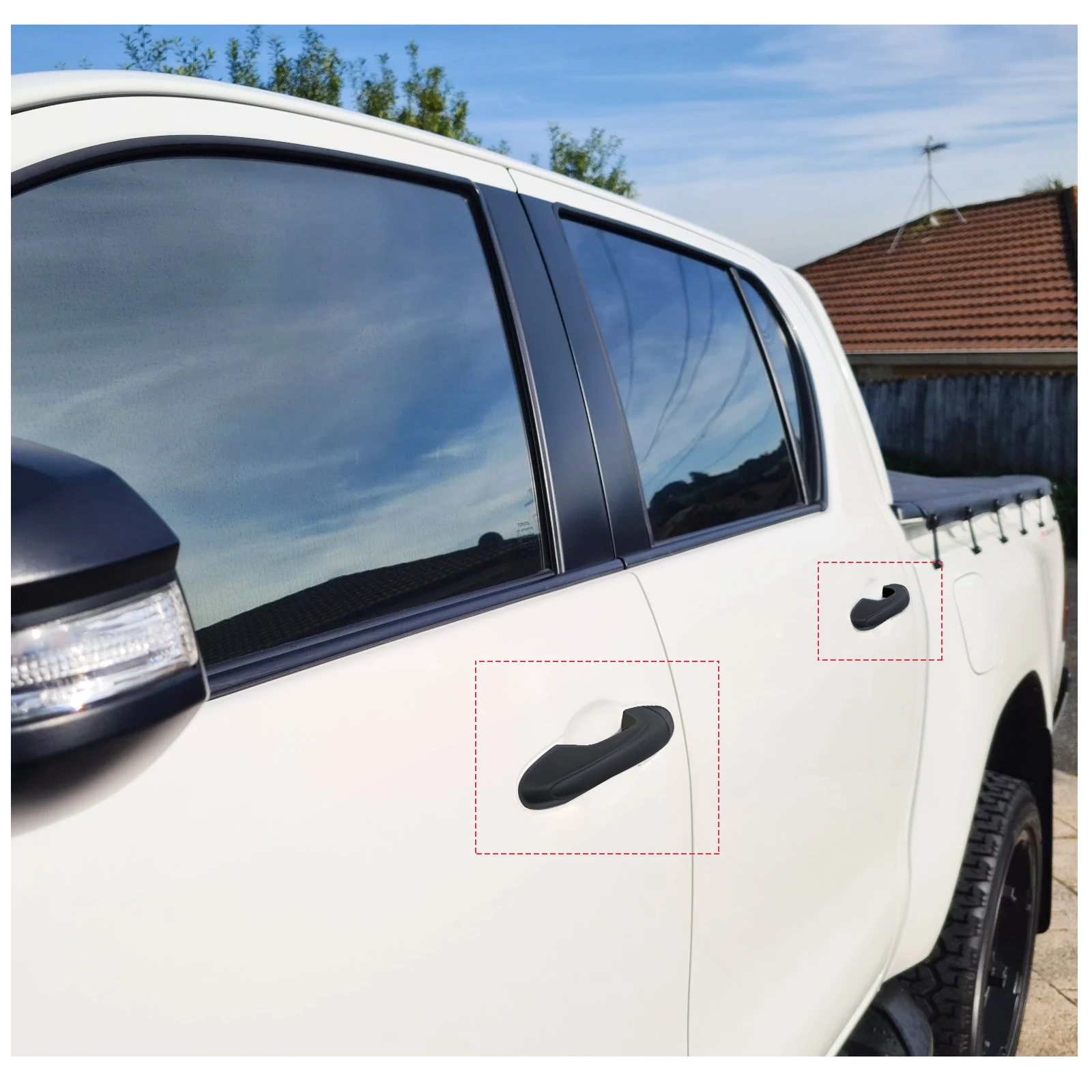 4x4 автомобильные аксессуары дневная крышка отделка дверной ручки для Toyota Hilux Revo