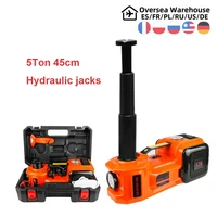 5t 45cm car jack electric hydraulic jack protable tire lifting car repair mechanical tools inflator flashlight safe hammer