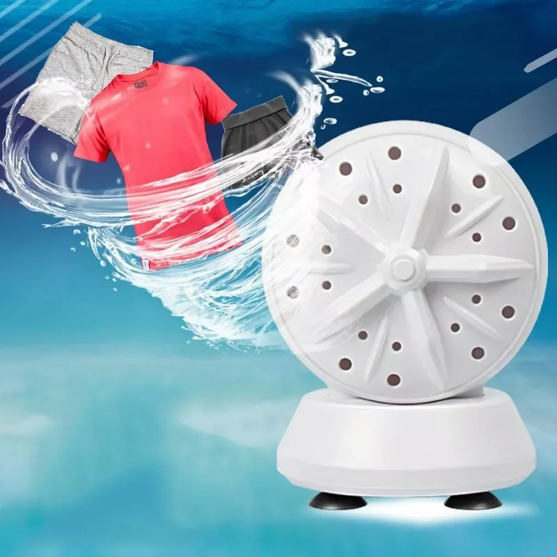 

Mini Ultrasonic Turbo Washing Machine Portable Automatic USB Removes Dirt Washer Clothing Cleaning Washing Machine Travel Home