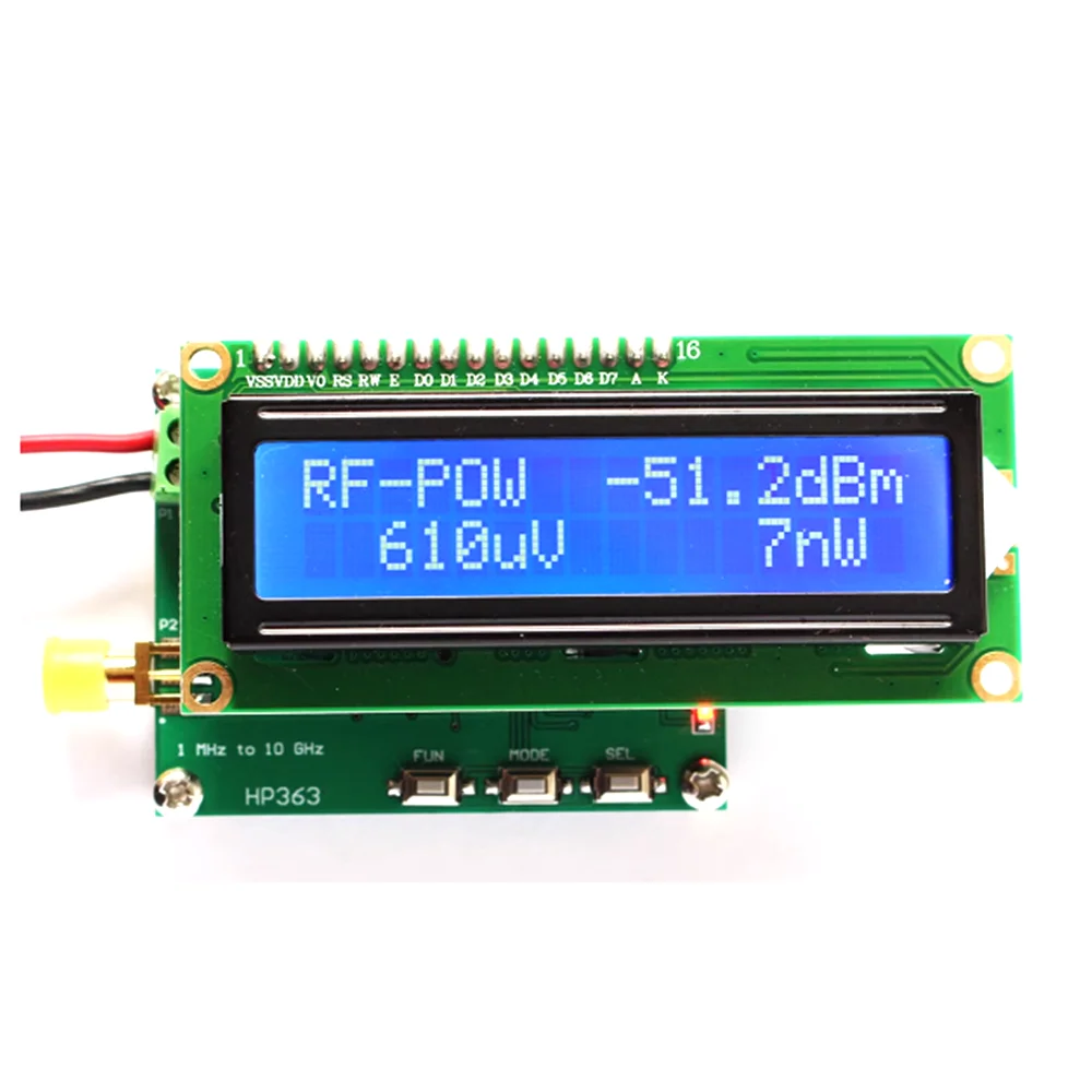 RF power meter 1MHz~10GHz -50~0dBm can set attenuation value