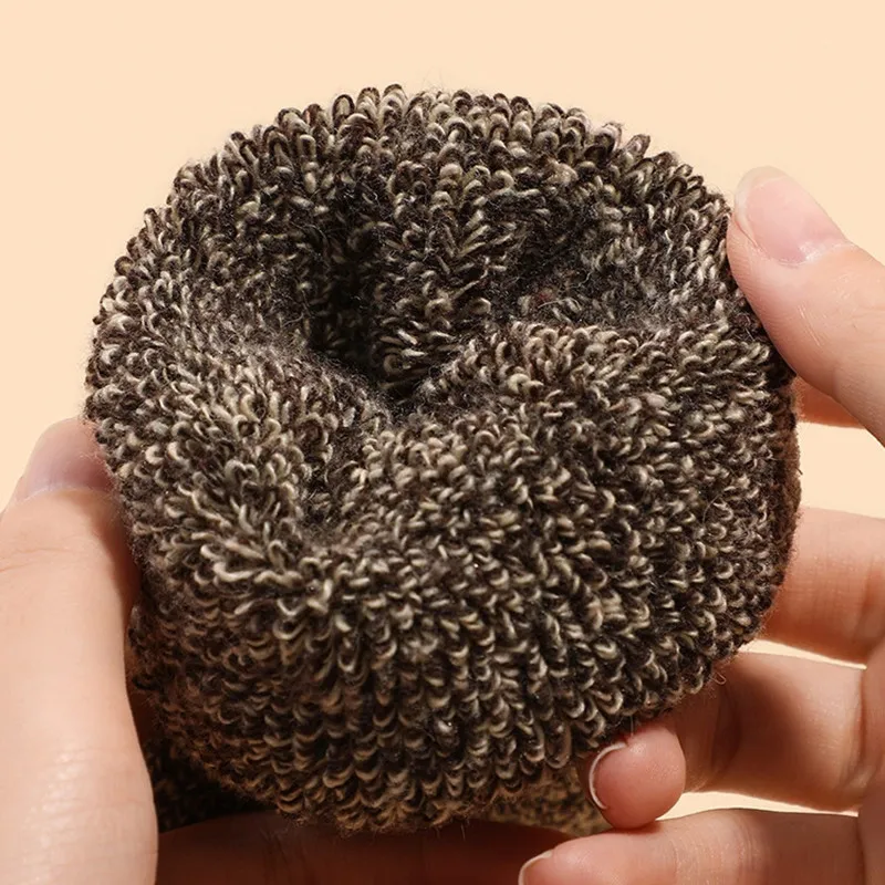 5 Pairs Thicken Wool Socks Men High Quality Towel Keep Warm Winter Socks Cotton Christmas Gift Socks For Man Thermal EU38-45