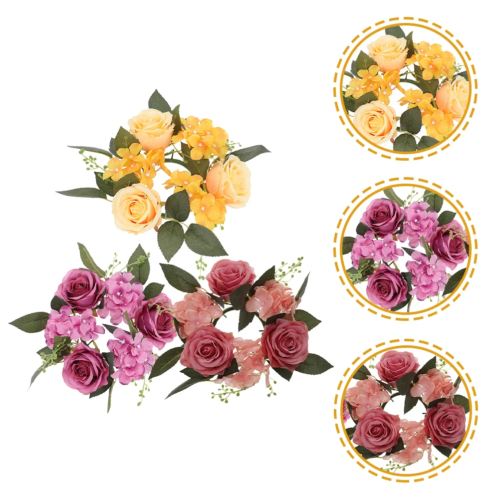 

3Pcs Rings Garland Christmas Rings Rings Rings Wreaths Wedding Table Centerpieces