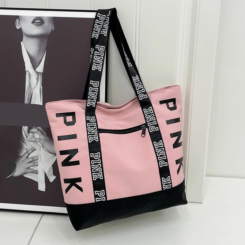 

Black Yellow Pink White Green Handbags Women's Tote Bag Big Nylon Bucket Bag Luxury Handbags Fashion Shopping Bag