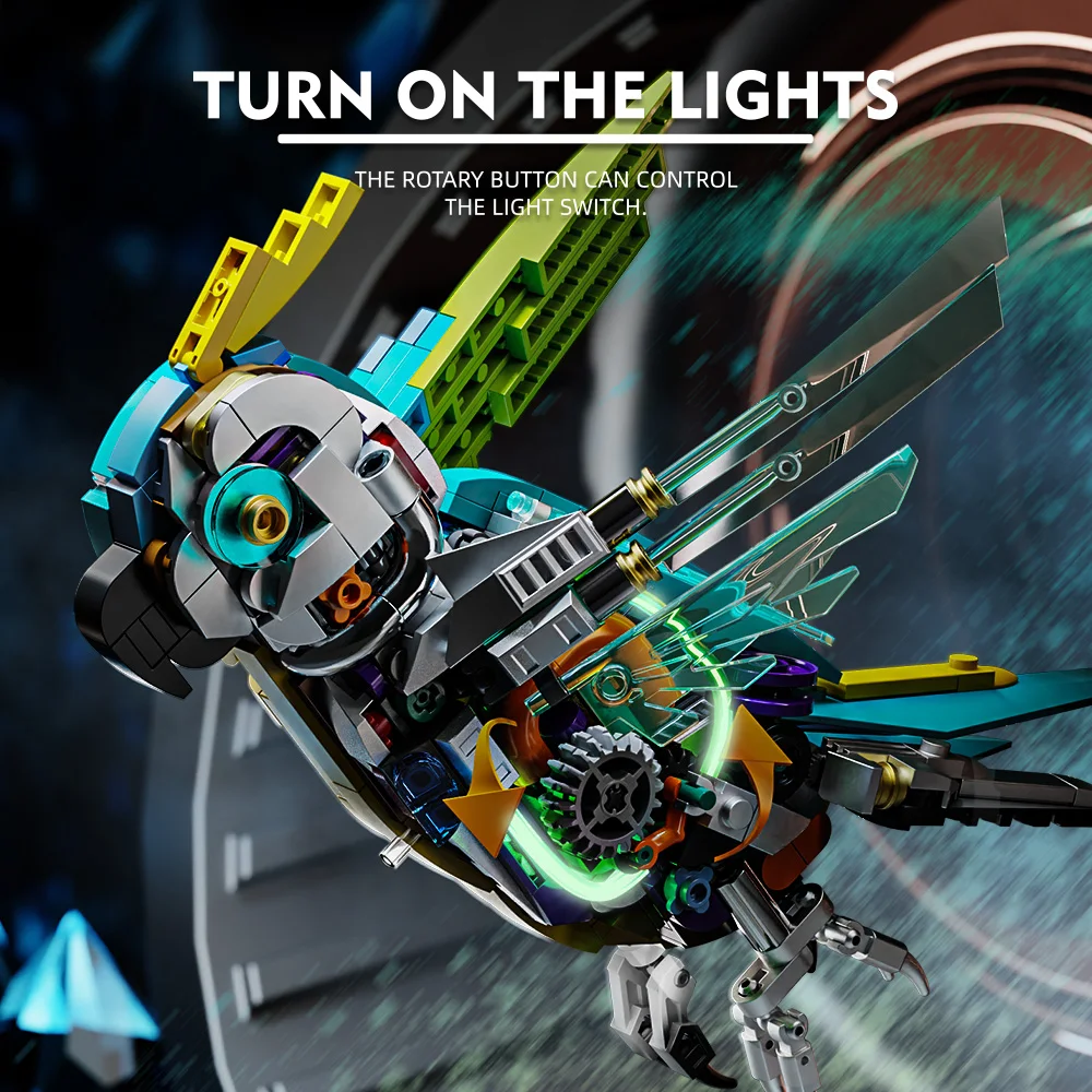 688 шт. Детский конструктор попугай