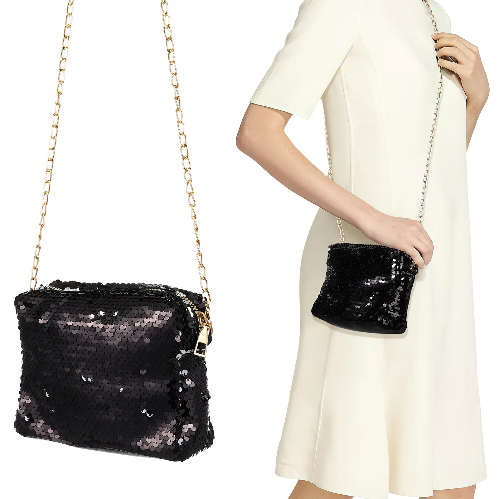 Сумка-клатч с блестками женский кошелек через плечо сумка для сумки-мессенджера