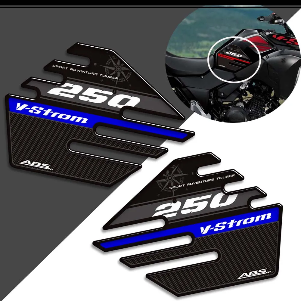 Наклейки на ручки бака для Suzuki V-STROM VSTROM V STROM DL 250 SX Adventure Protection Gas Fuel Oil Kit Knee