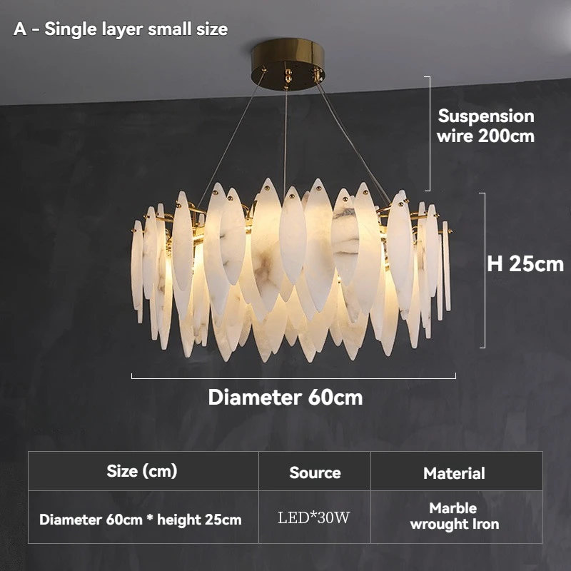 

Artpad мраморная люстра LED 19/25/45 лампочек