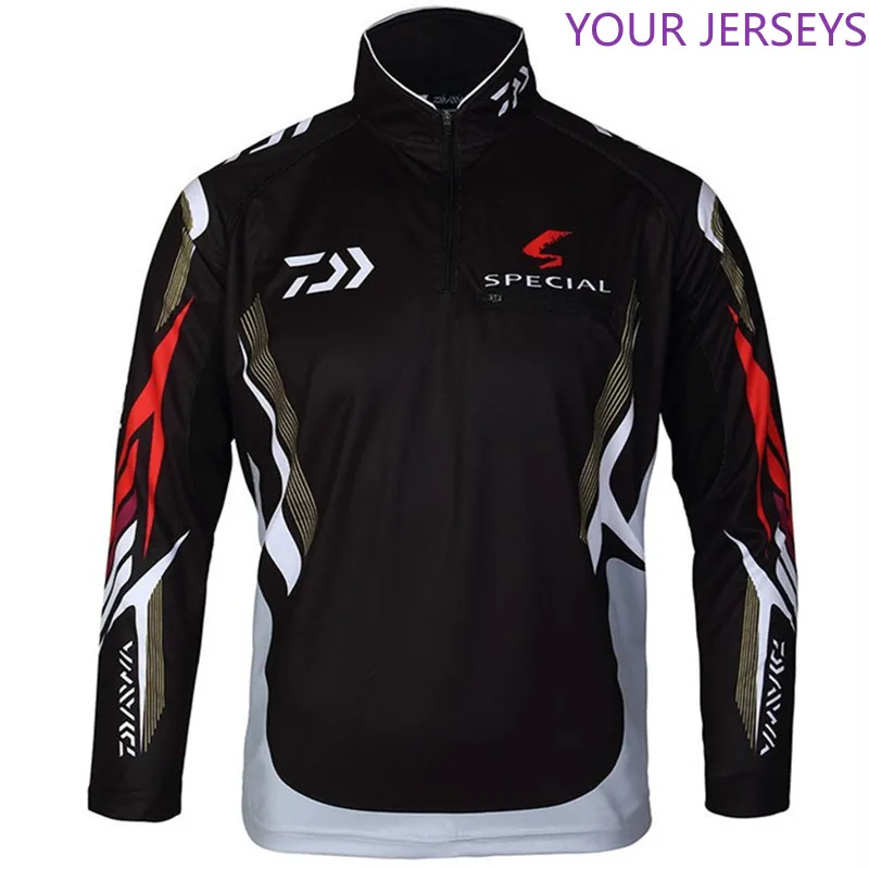 

Men's Long Fishing Shirt Outdoor Sportswear Suit Sun Protection Anti-UV Jersey Men Tackles Angler Plus Size 4XL Pesca