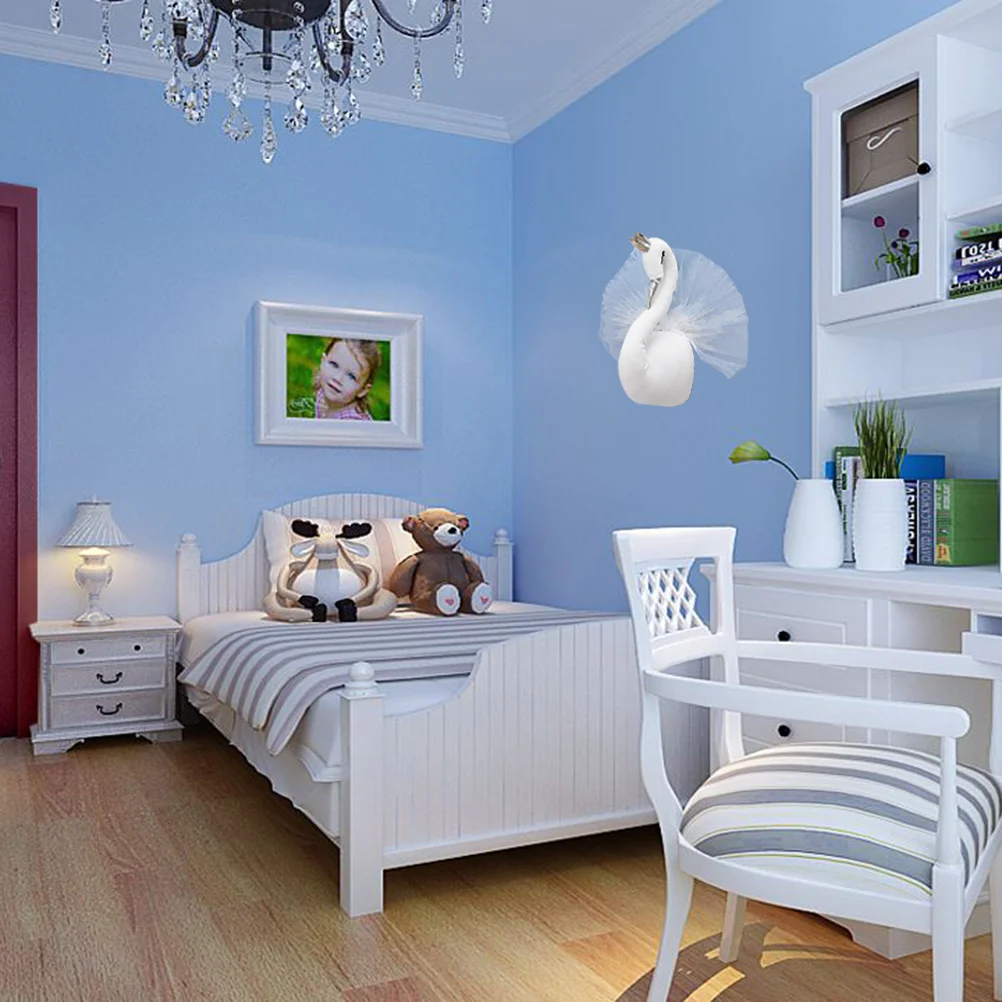 3d настенное украшение наклейка в виде лебедя крючок для пальто Корона