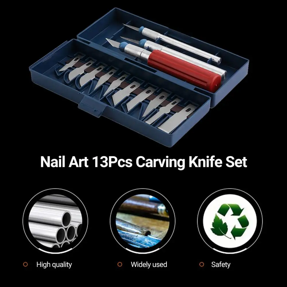 

Коррозионно-стойкий нож с французским наконечником и сменными лезвиями для ногтей