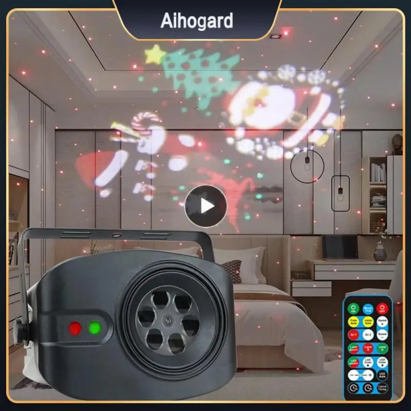 

48 Patterns New Year Christmas Decoration LED Laser Projector Light Santa Claus Elk Projection Lamp Stage Indoor Lighting Decor